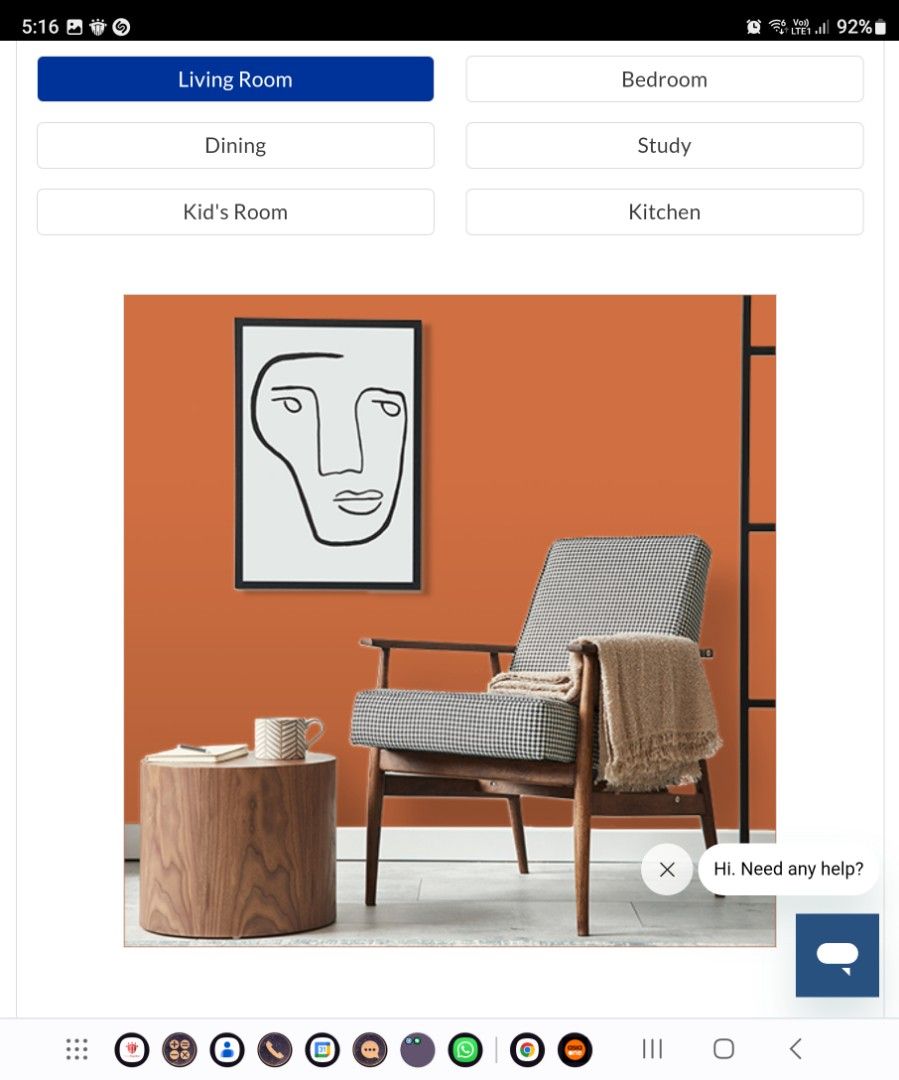 Nippon Paint Vinilex 5000 NP YO1232A Tigerstripe 1 litre, Furniture