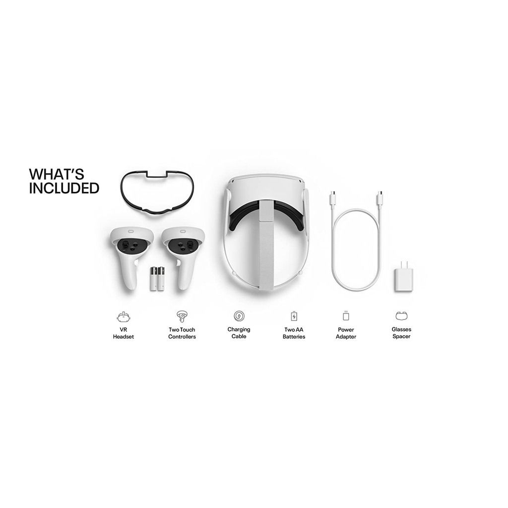 Oculus Quest 2 by Meta Advanced AllInOne Virtual Reality VR Headset 128GB with Beats Saber, TV