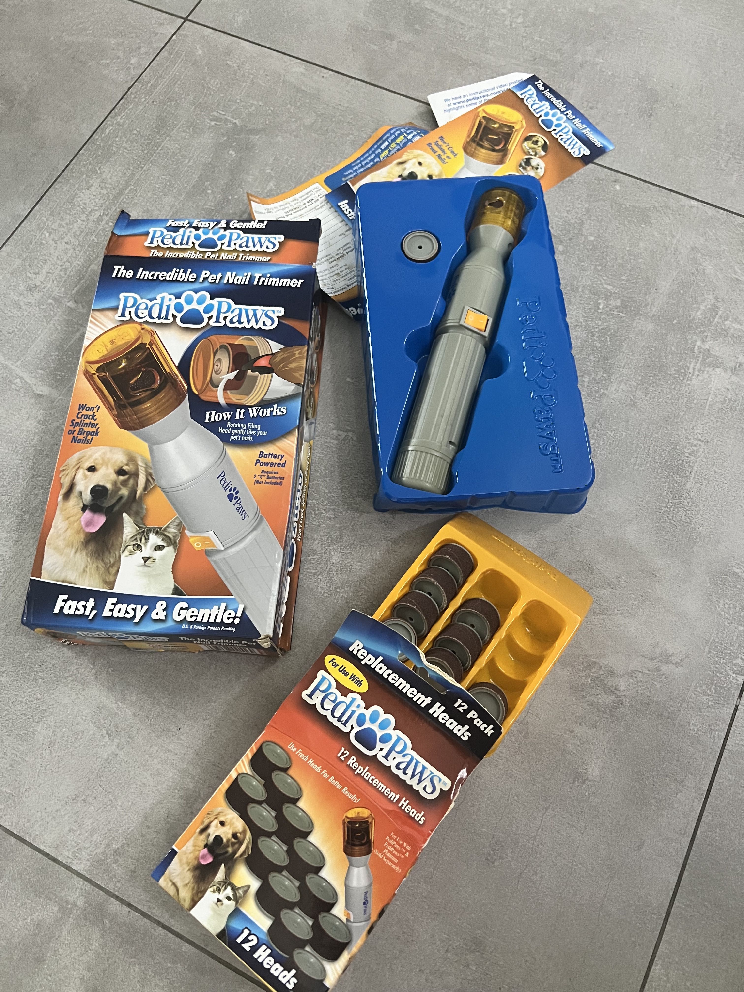 Pedi paws pet nail trimmer and replacement heads Pet Supplies Health Grooming on Carousell