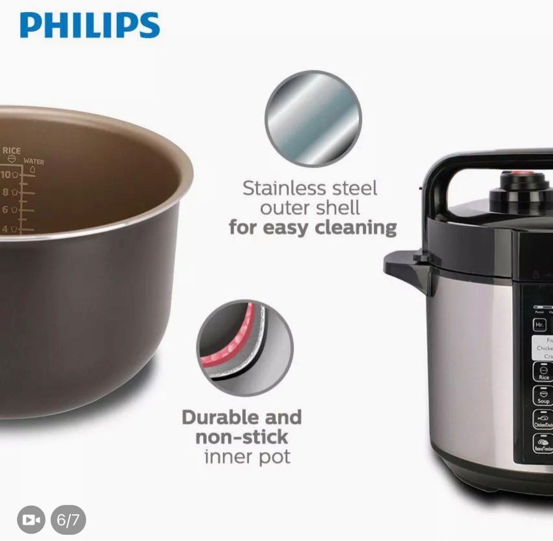 PHILIPS Computerized Electric Pressure Cooker (5L) HD2136 Auto