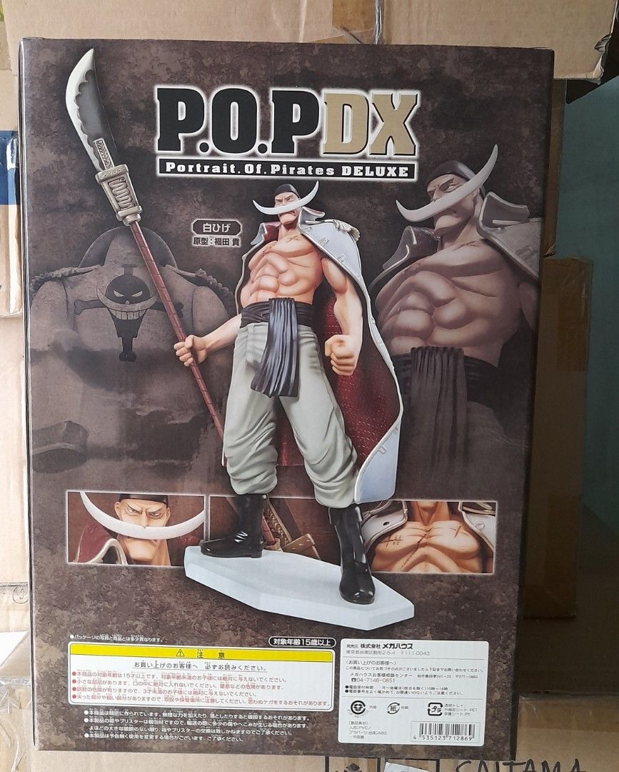 Pop dx white beard edward newgate (Category: Figurines & Statues) located in Caloocan City. Submitted by marvinchan139 (Listing ID 1202334796, Image 1). Description: captain of whitebeard pirates using gura gura no mi..