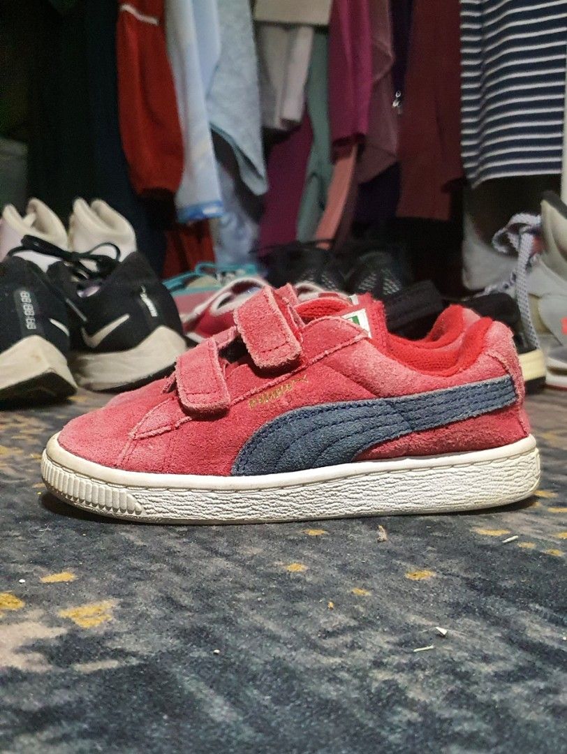 Puma kids' suede sales 2 straps sneaker
