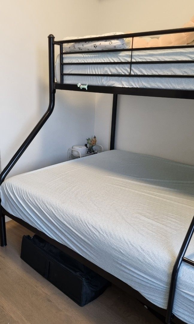 Queen & Super Single Double Decker Bed Frame, Furniture & Home Living