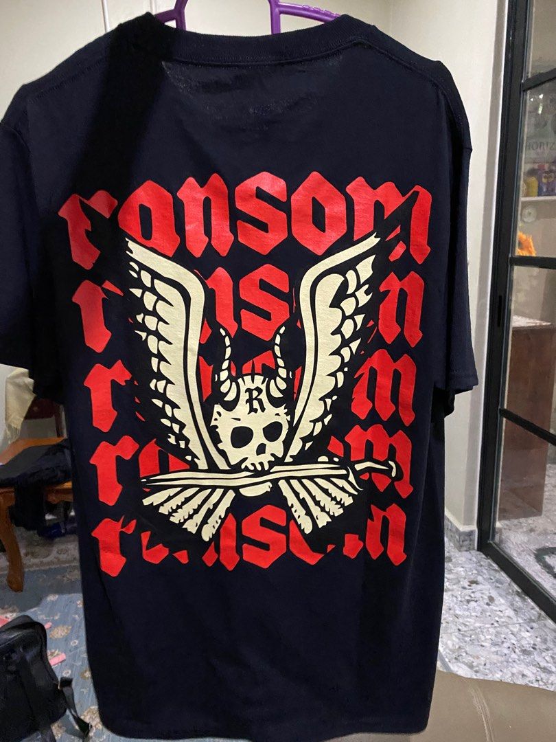 RANSOM CLOTHING BUTTERFLY SKULL TEE Men s Fashion Tops Sets