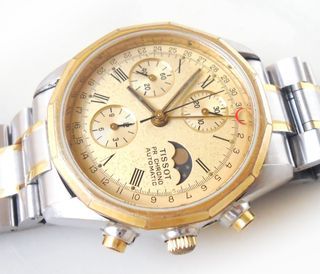 Rare Vintage TISSOT PR-100 CHRONOGRAPH Moonphase & Pointer Date Automatic Watch
