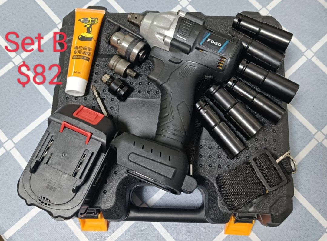 Ready stock Car wheel nut Impact wrench Electric cordless
