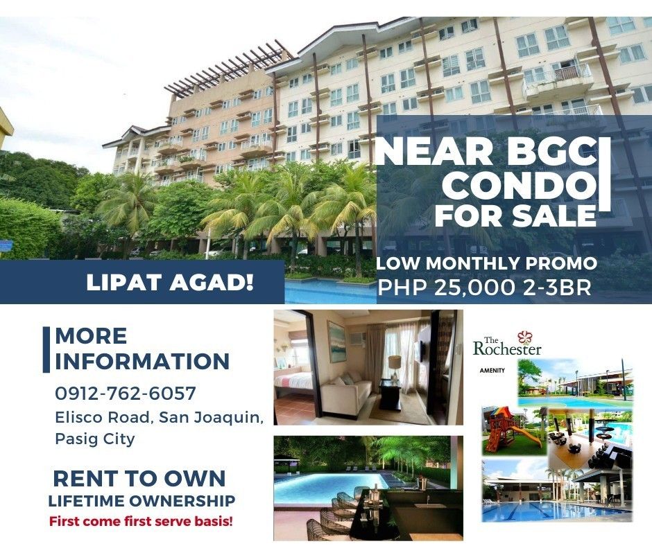 RFO condo for sale rent to own Pasig ortigas Makati edsa KALAYAAN bgc