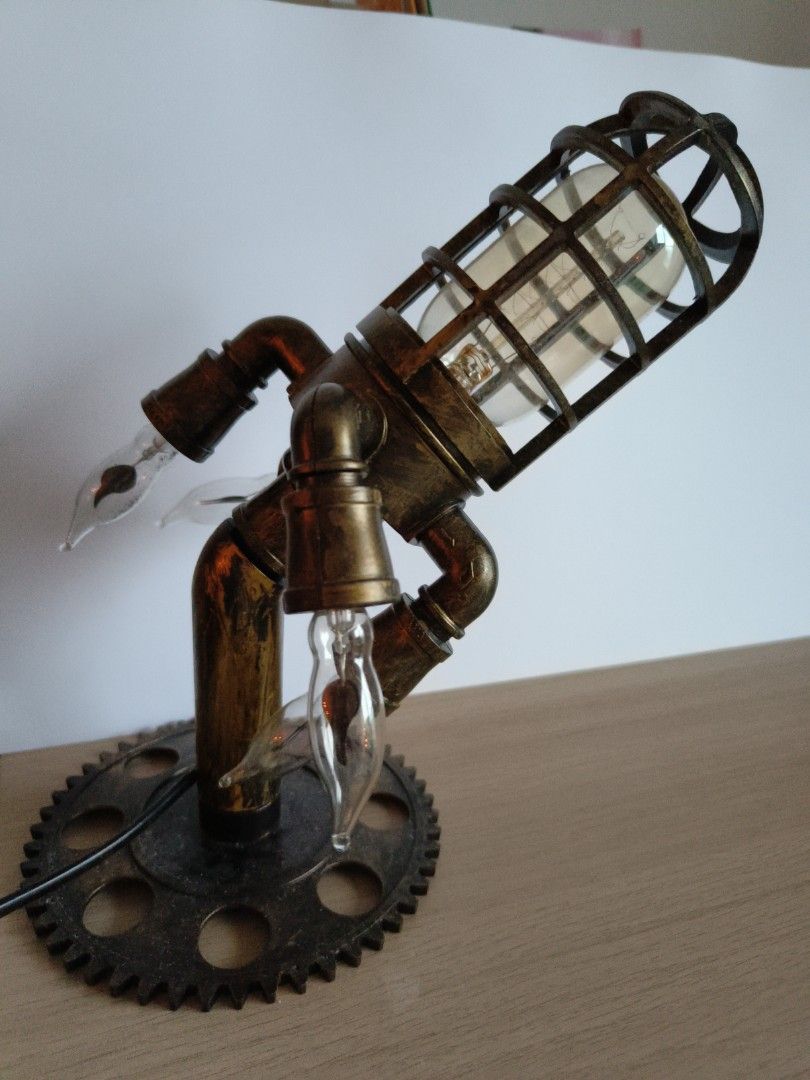 Rocket table Lamp with blinking tail light, Furniture & Home Living