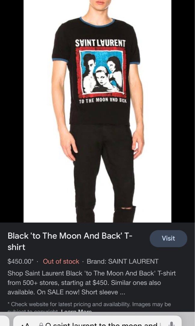 Saint laurent to the moon and back tee 2025