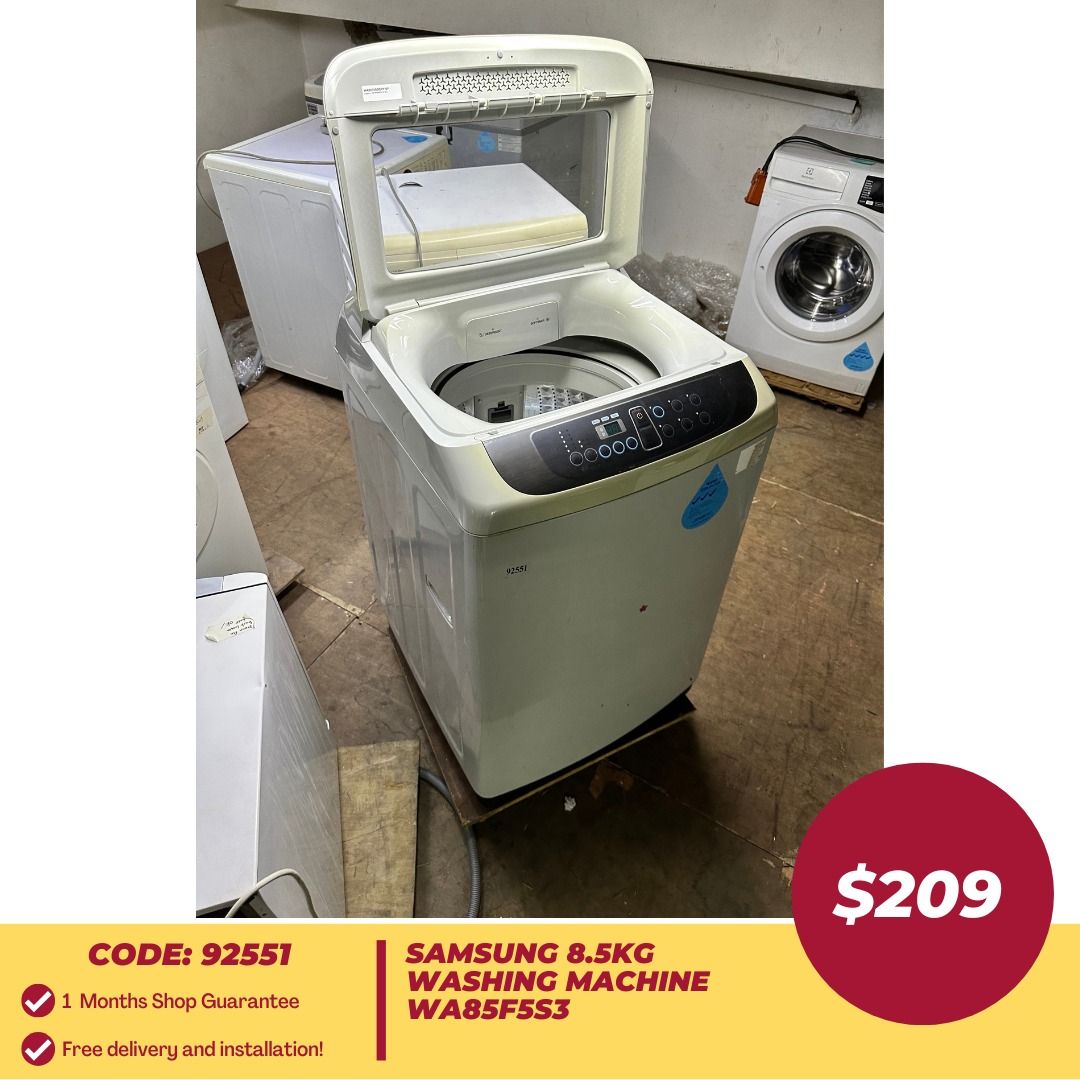 Samsung 8.5KG TopLoader Washing Machine WA85F5S3 (92551), TV & Home