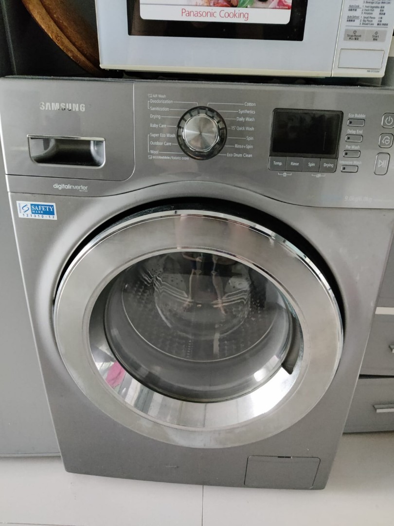 samsung ecobubble washer dryer 9kg 6kg wd906u4sagd