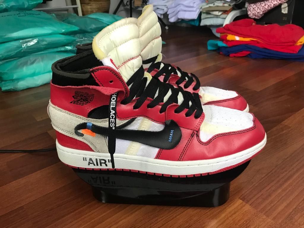 beat up jordan 1 off white