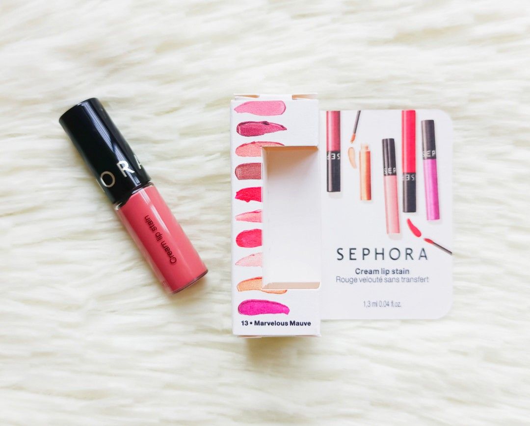 SEPHORA Cream Lip Stain 1.3ML (13 Marvelous Mauve), Beauty & Personal