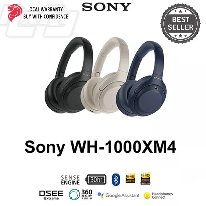 SONY Wireless Noise Canceling Headphones Silver WH-1000XM4 S Bluetooth  Alexa