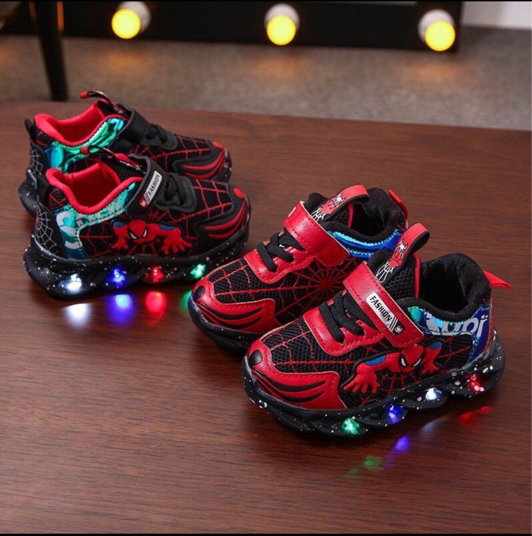 Fabric flashing led shop lights childrens trainers