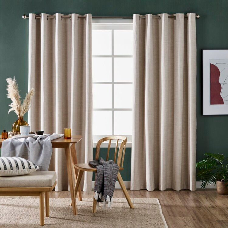 Spotlight blockout curtains Gummerson Edinburgh Eyelet Curtains Linen