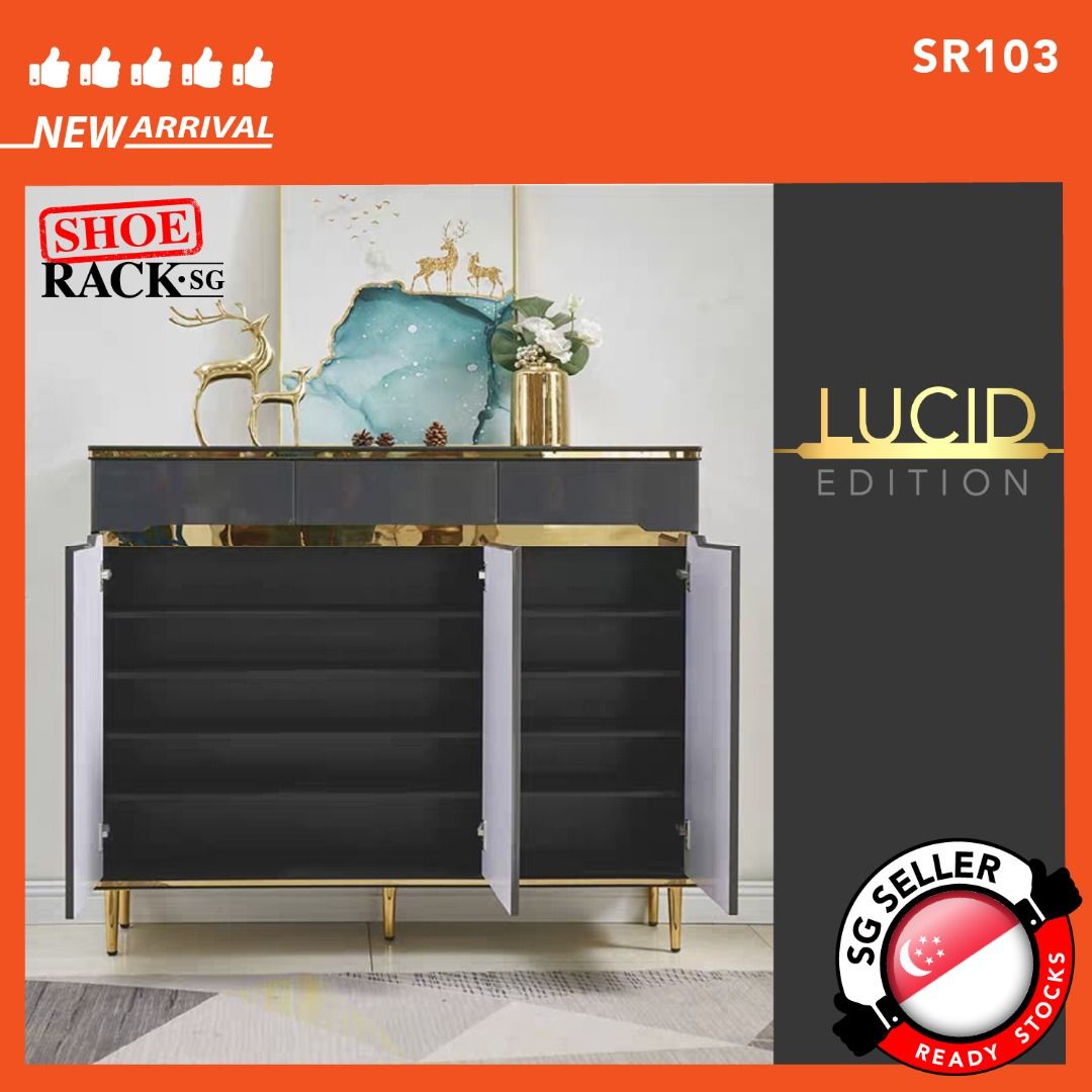 Gold shoe clearance rack