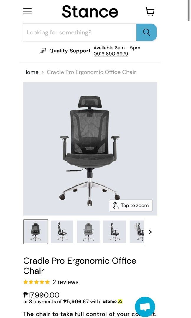 Cradle Pro Ergonomic Chair x Stance Philippines 