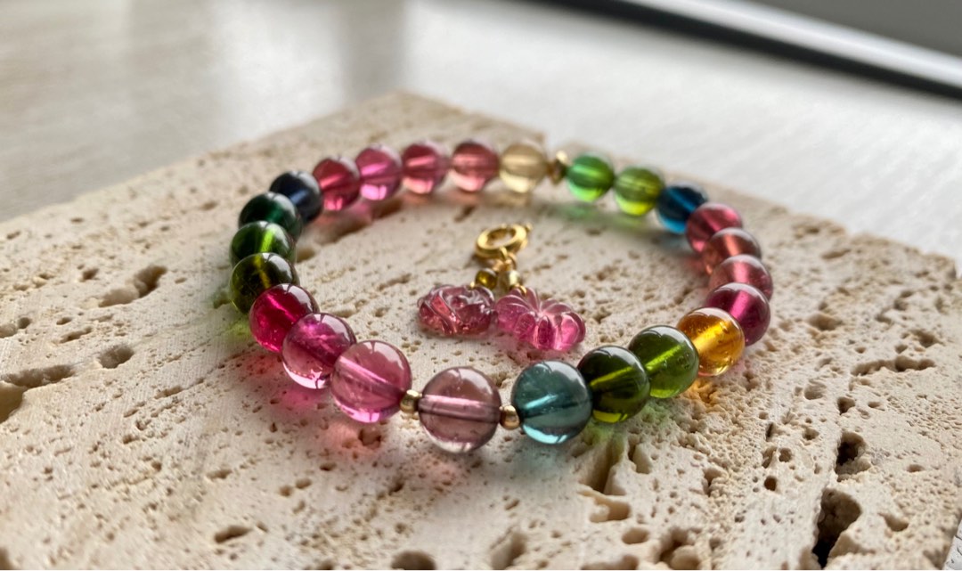 Superior grade Rainbow Tourmaline Bracelet