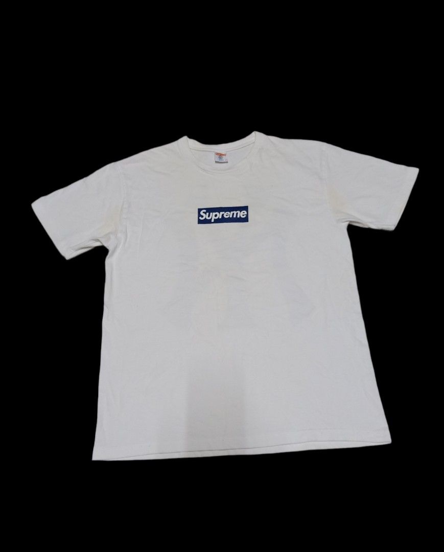 Supreme MLB New York Yankees Box Logo Tee, Men's Fashion, Tops