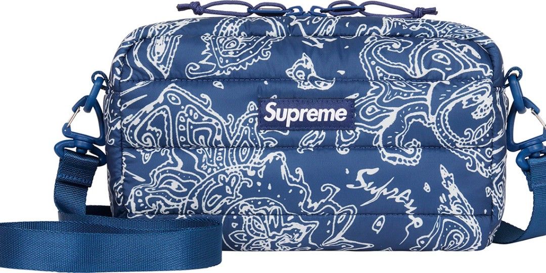 美しい Supreme Puffer Side Bag Blue Paisley asakusa.sub.jp