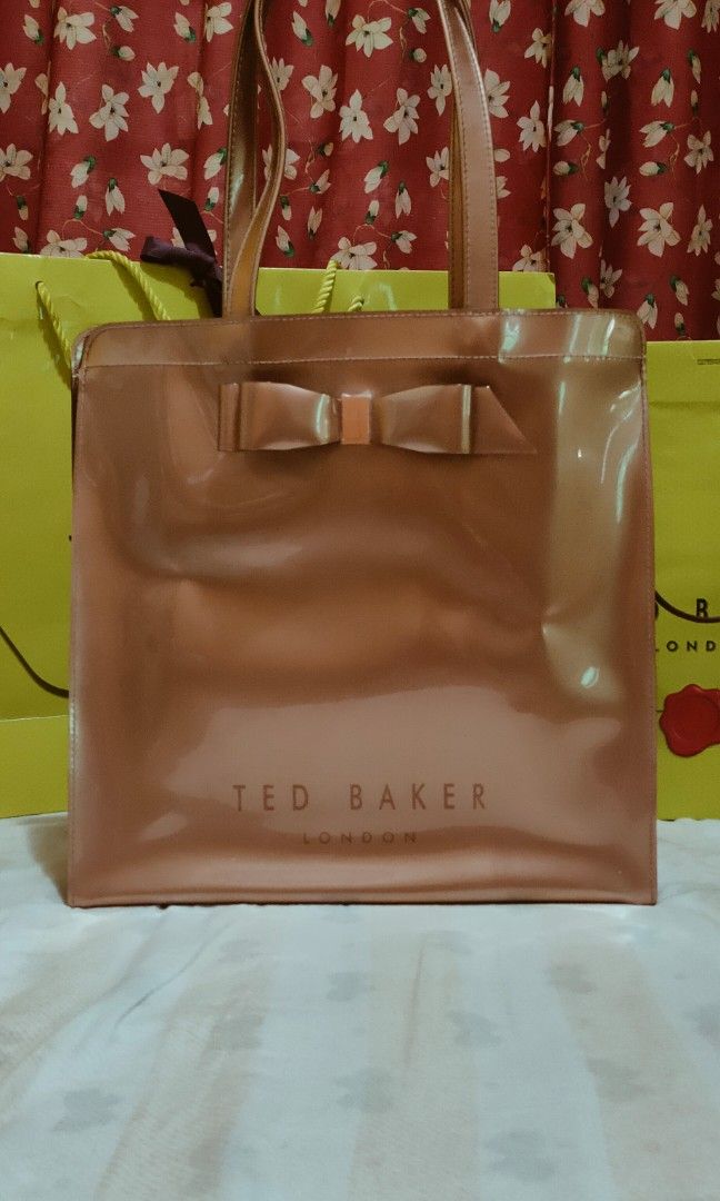 Ted Baker Large PVC Tote bag in Rosegold