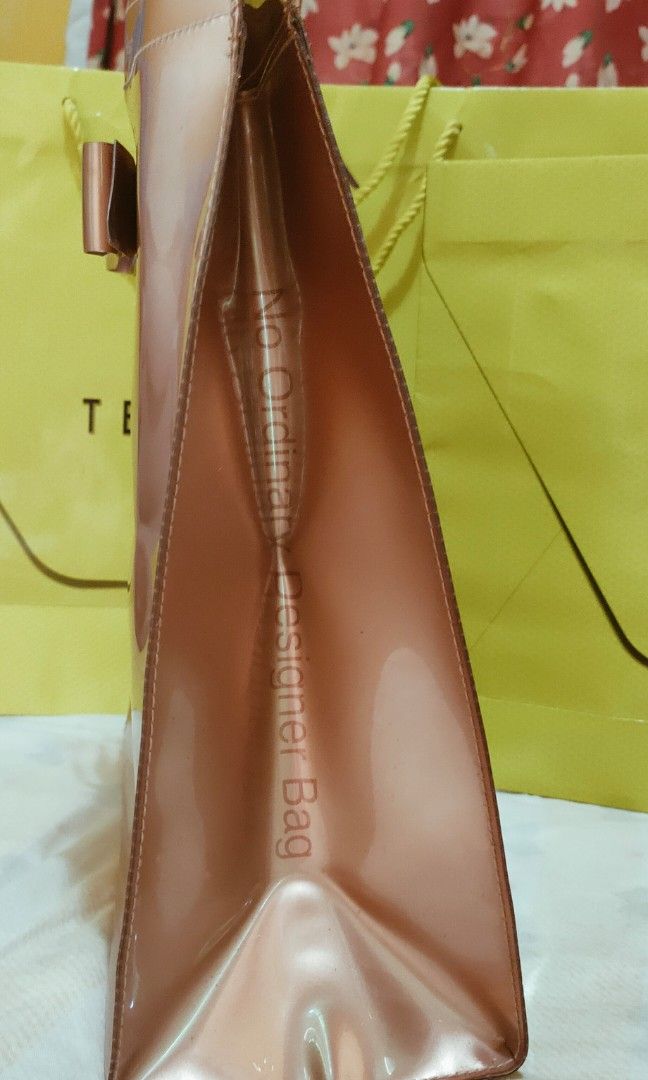 Ted Baker Large PVC Tote bag in Rosegold Luxury Bags Wallets