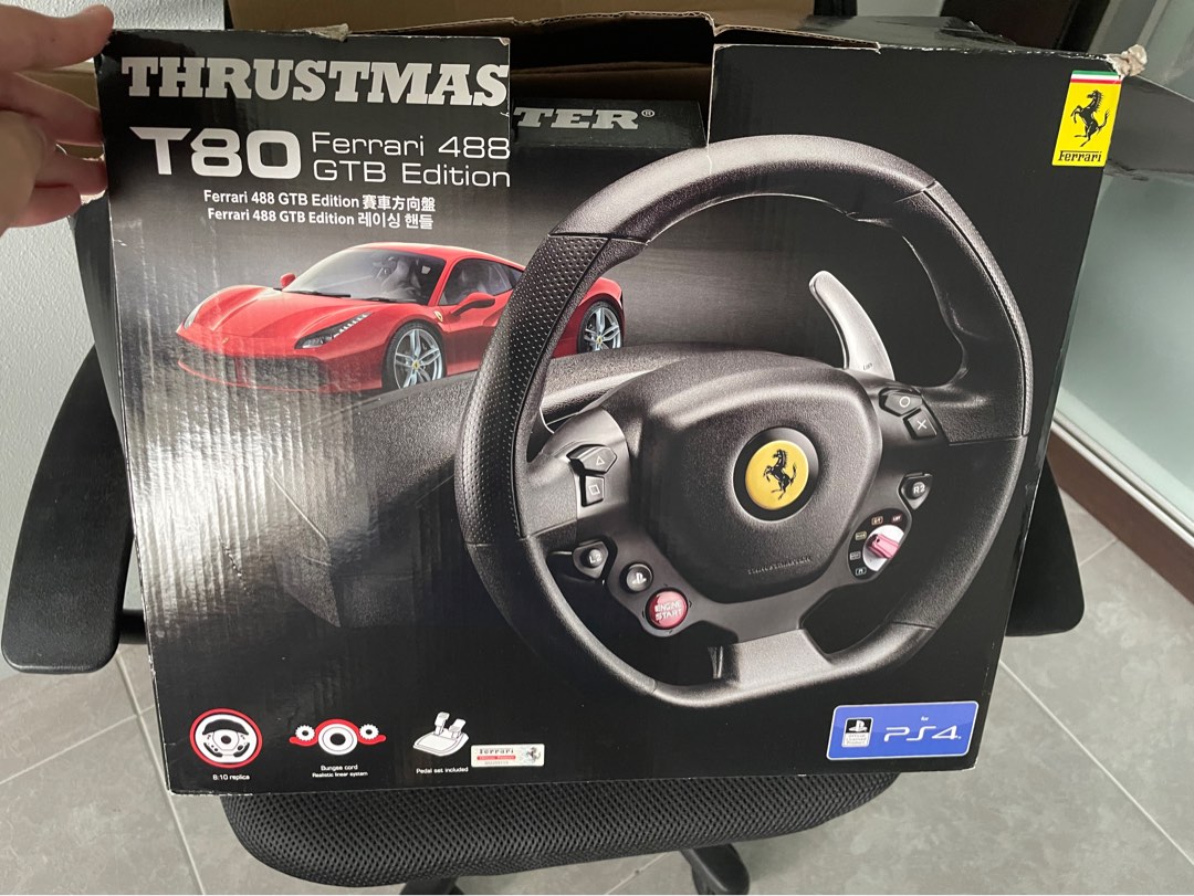 THRUSTMASTER T80 Ferrari 488 GTB Edition Wheel (PS5, PS4, PC