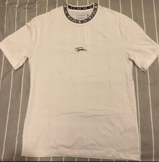 TOPMAN oversized 刺繡短T 白色XXS