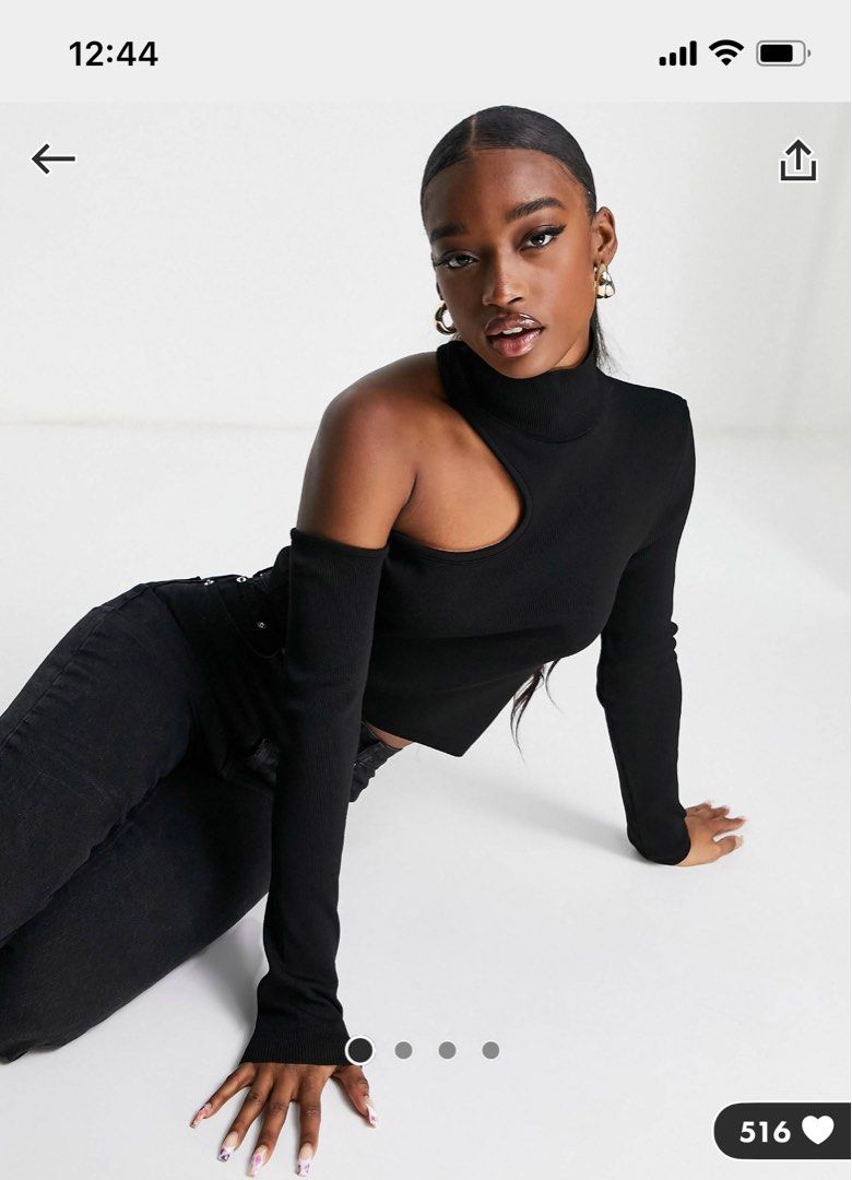 Black cutout sweater online