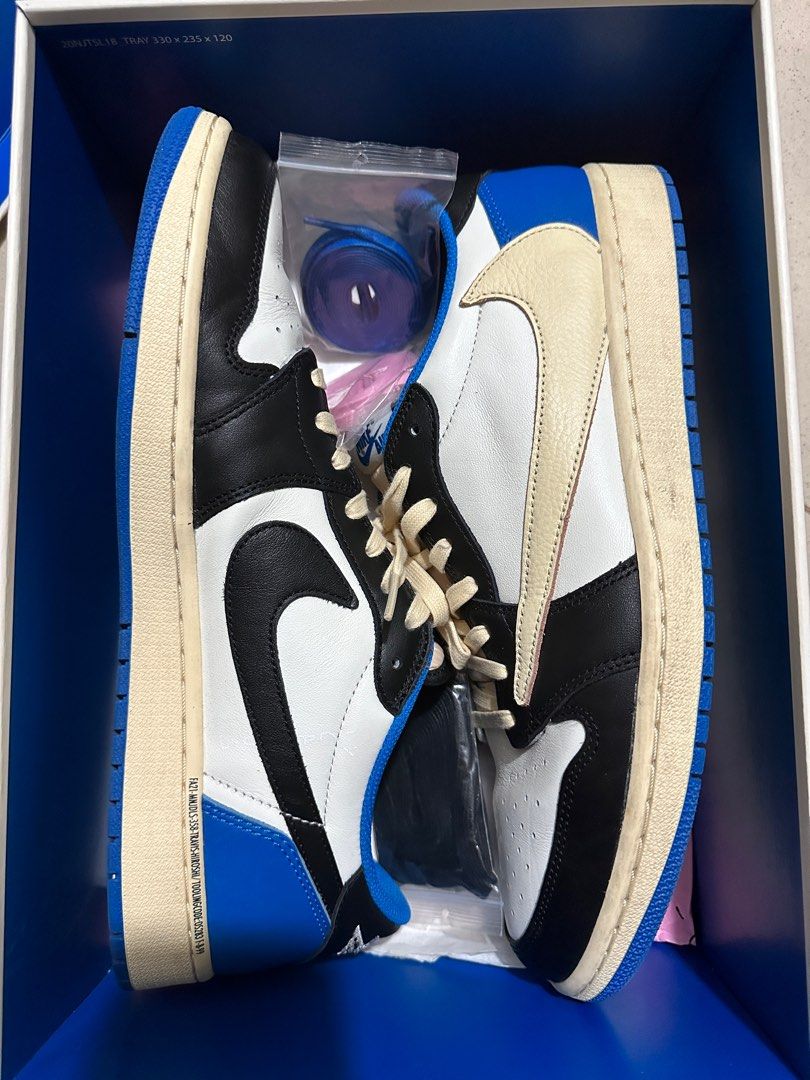 Travis Scott X Nike Air Jordan 1 Low Fragment Design US12, 男裝