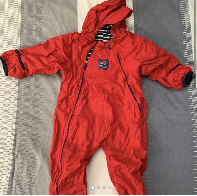 UK brand Jojo Maman Bebe Waterproof Fleece lined All in One Suit
