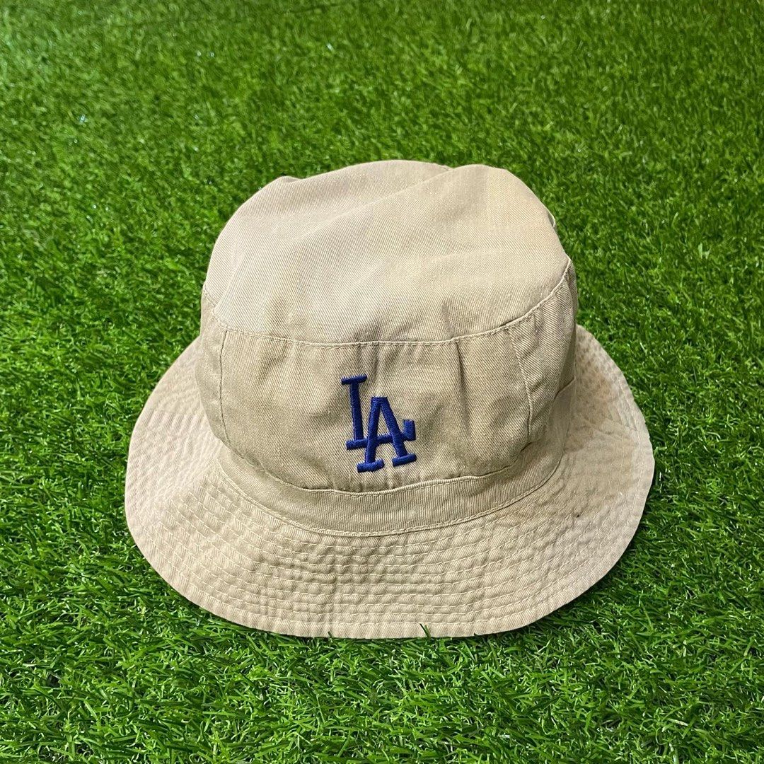 Vintage MLB Los Angeles Dodgers Embroidered Logo Bucket Hat, Men's