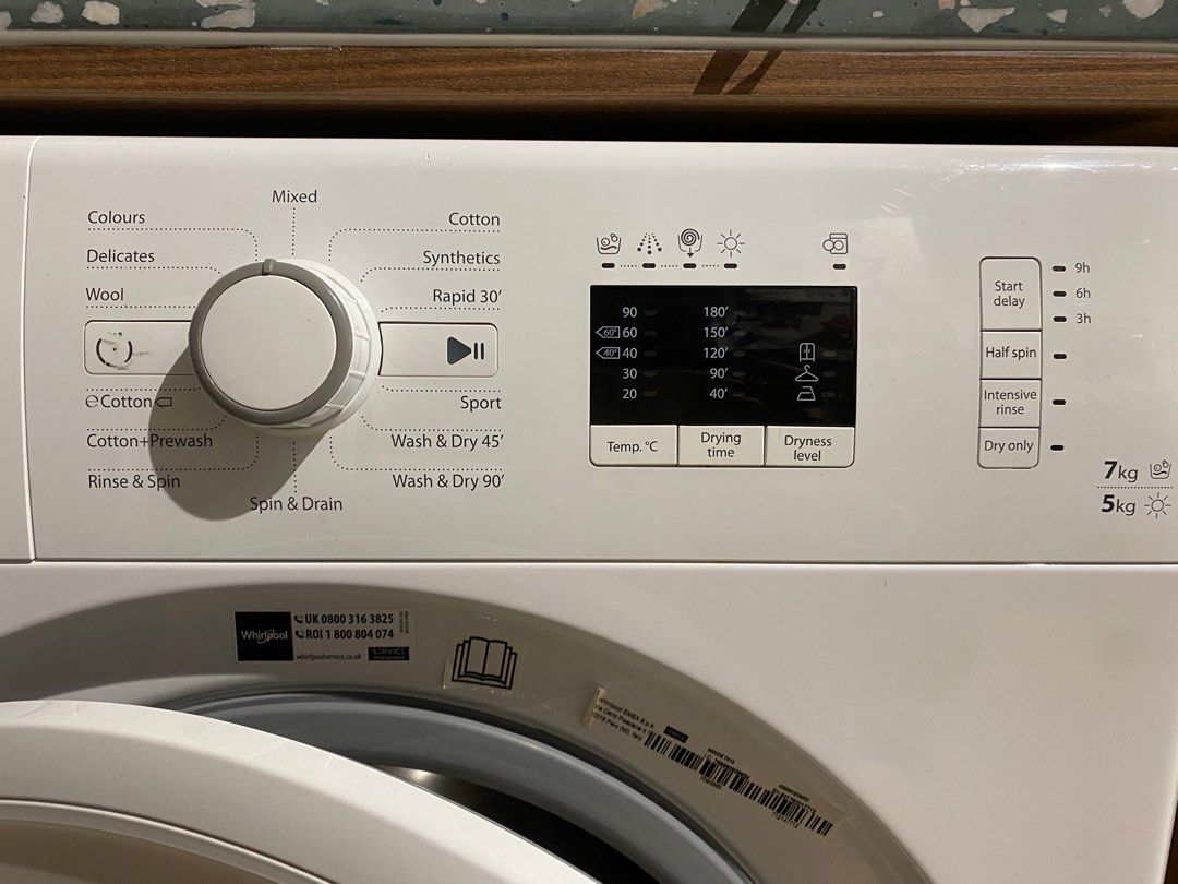 Whirlpool front load washing machine 7kg, TV & Home Appliances, Washing