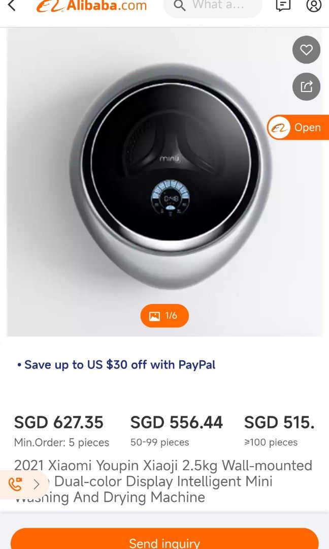 Xiaomi MiniJ Wall Hung Mini Washing Machine, TV & Home Appliances