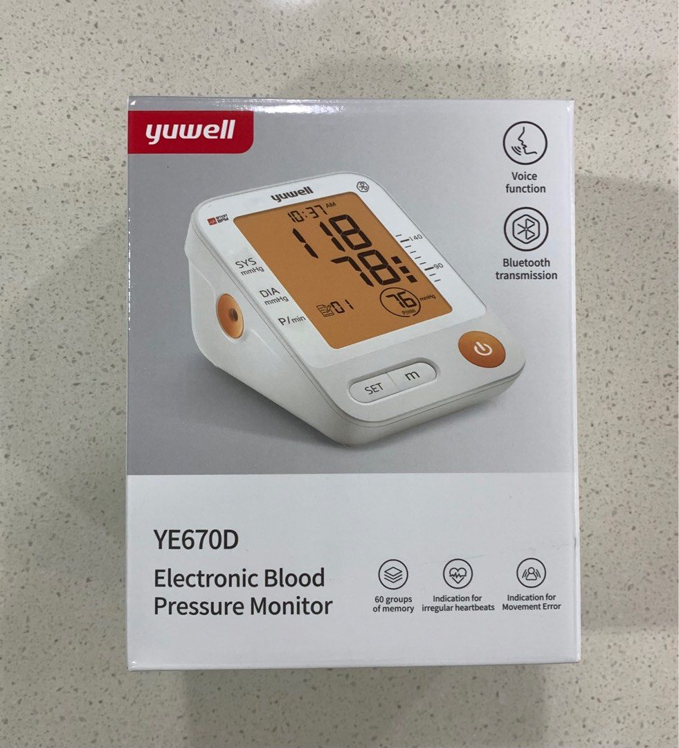 Yuwell Electronic Blood Pressure Monitor YE670D, Health & Nutrition