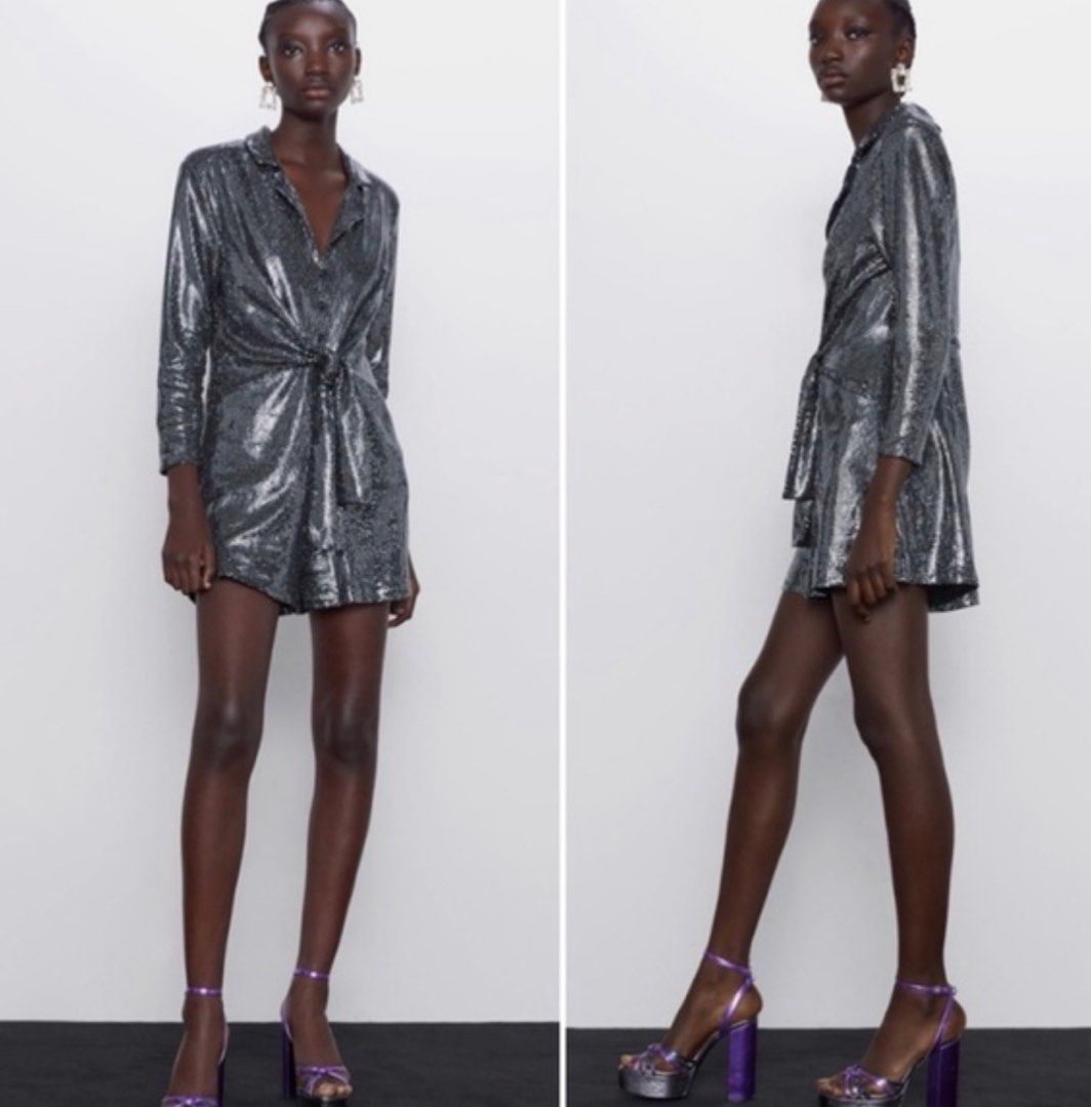 Zara top sequin romper