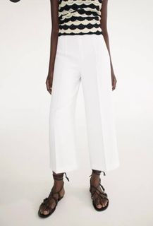 Zara white culotte trousers