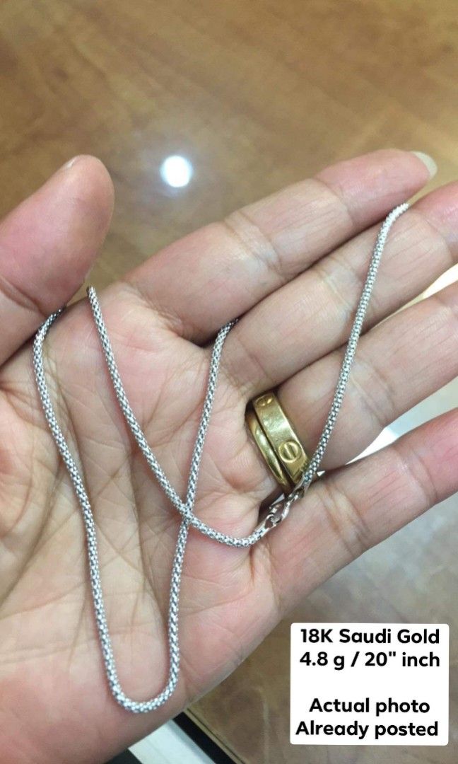 White gold popcorn chain outlet