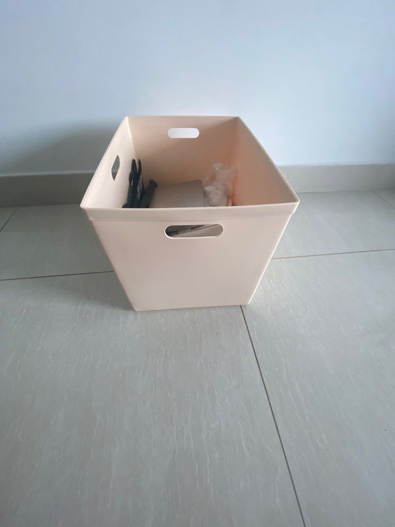 4 Light Pink Storage Box, Furniture & Home Living, Home Improvement