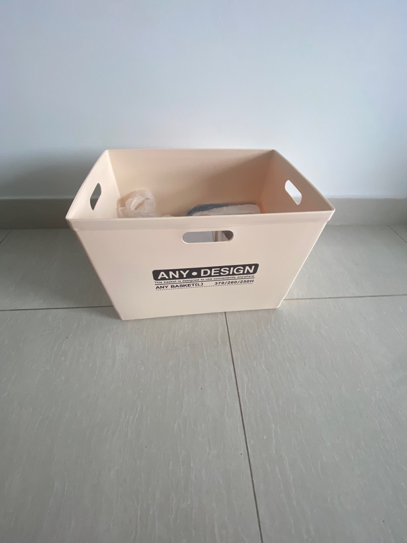 4 Light Pink Storage Box, Furniture & Home Living, Home Improvement