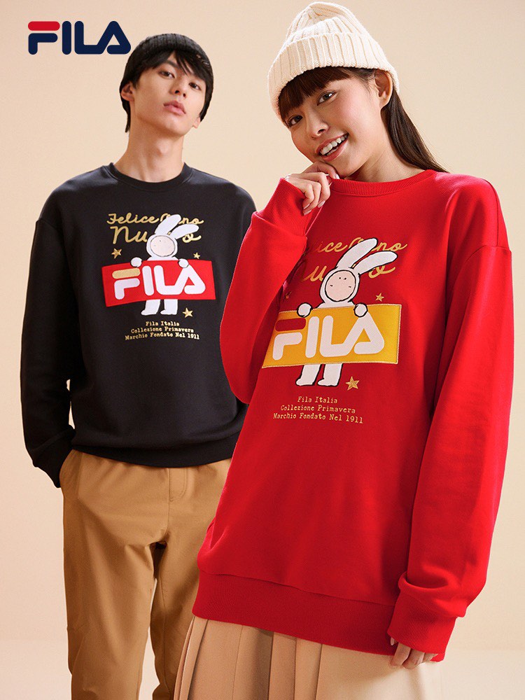 ｜預購｜ #Fila X #不二兔 #刺繡 #圓領 #衛衣（2色）, 男裝, 上身及套裝, 衛衣 - Carousell