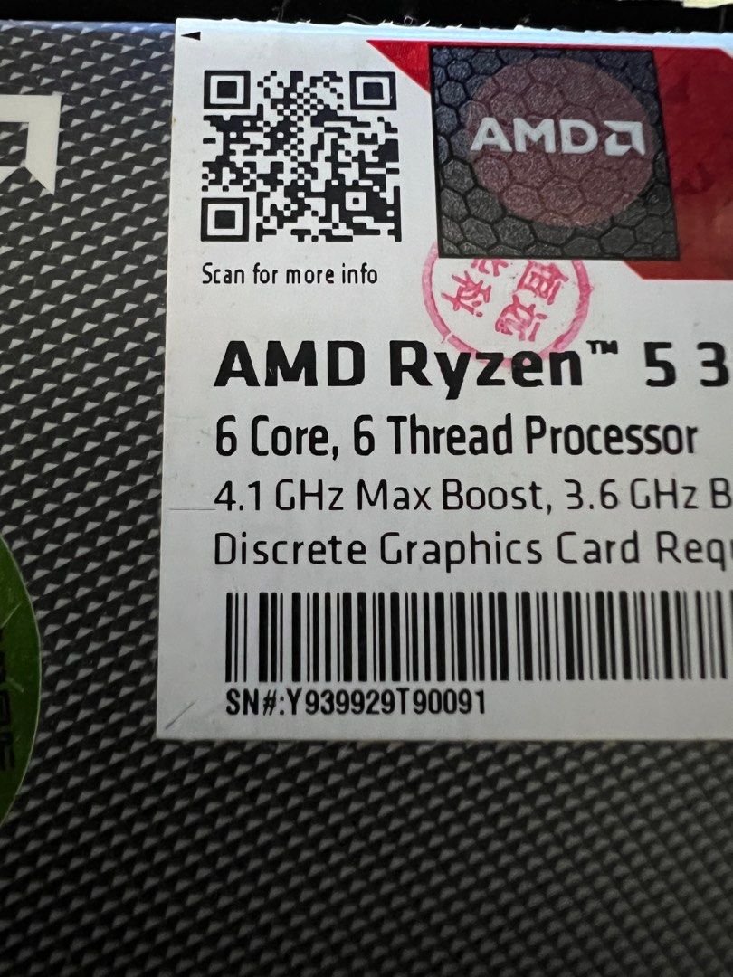 AMD Ryzen 5 3500x processor CPU, Computers & Tech, Parts & Accessories ...