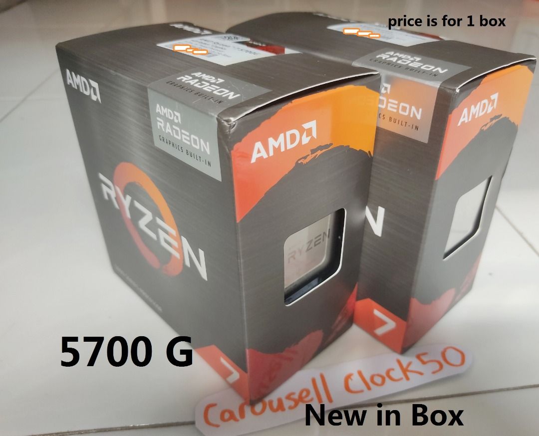 AMD Ryzen 7 5700G cpu (new in box), Computers & Tech, Parts ...