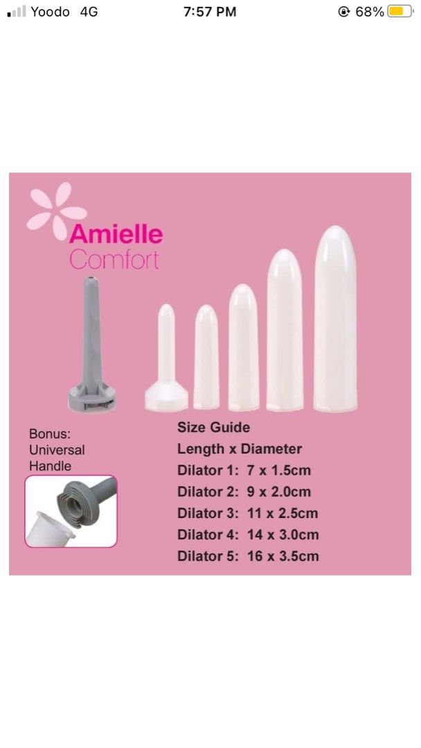Amielle Comfort Vaginal Dilators Set, Health & Nutrition, Medical