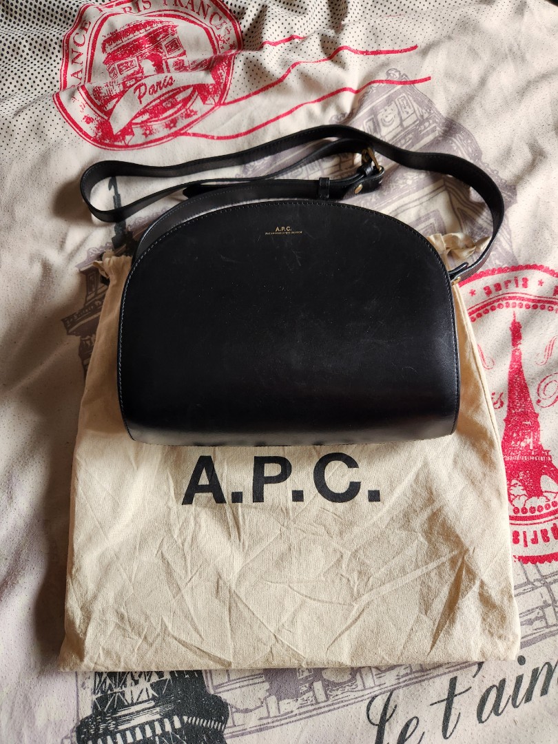 APC Black half moon bag, Women's Fashion, Bags & Wallets, Shoulder Bags ...