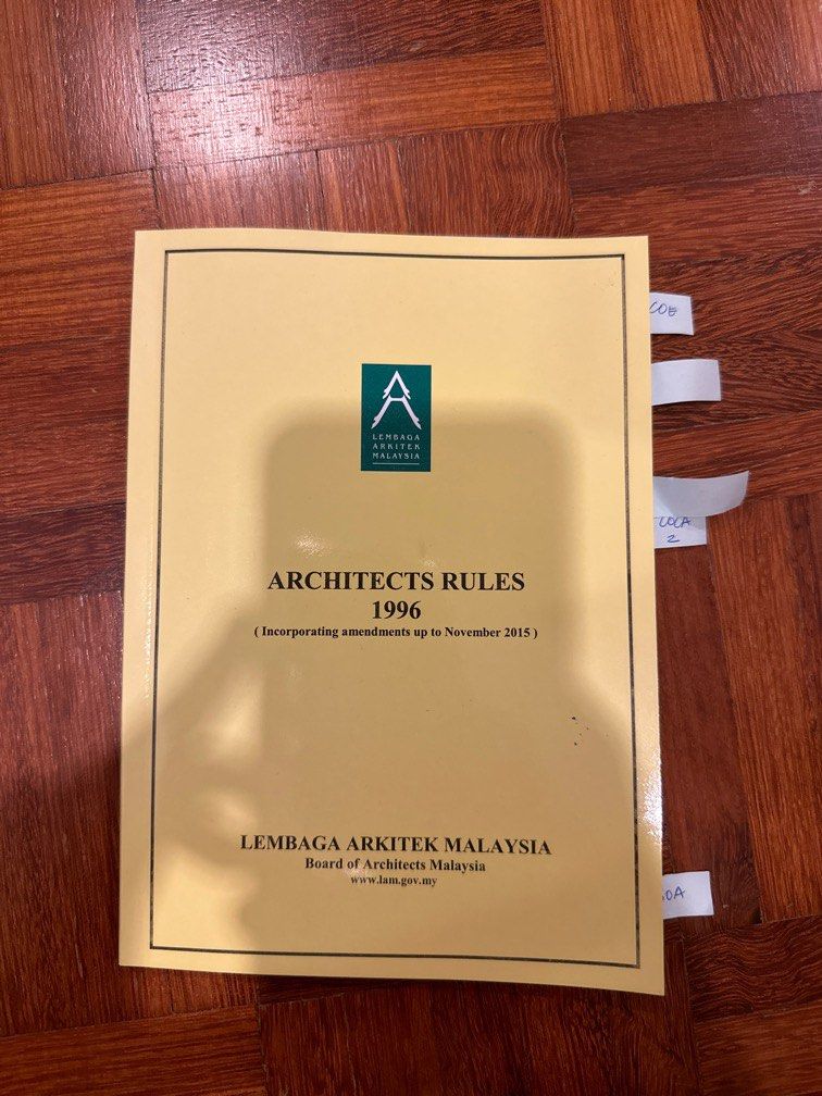 ARCHITECTS RULES 1996, Hobbies & Toys, Books & Magazines, Textbooks on