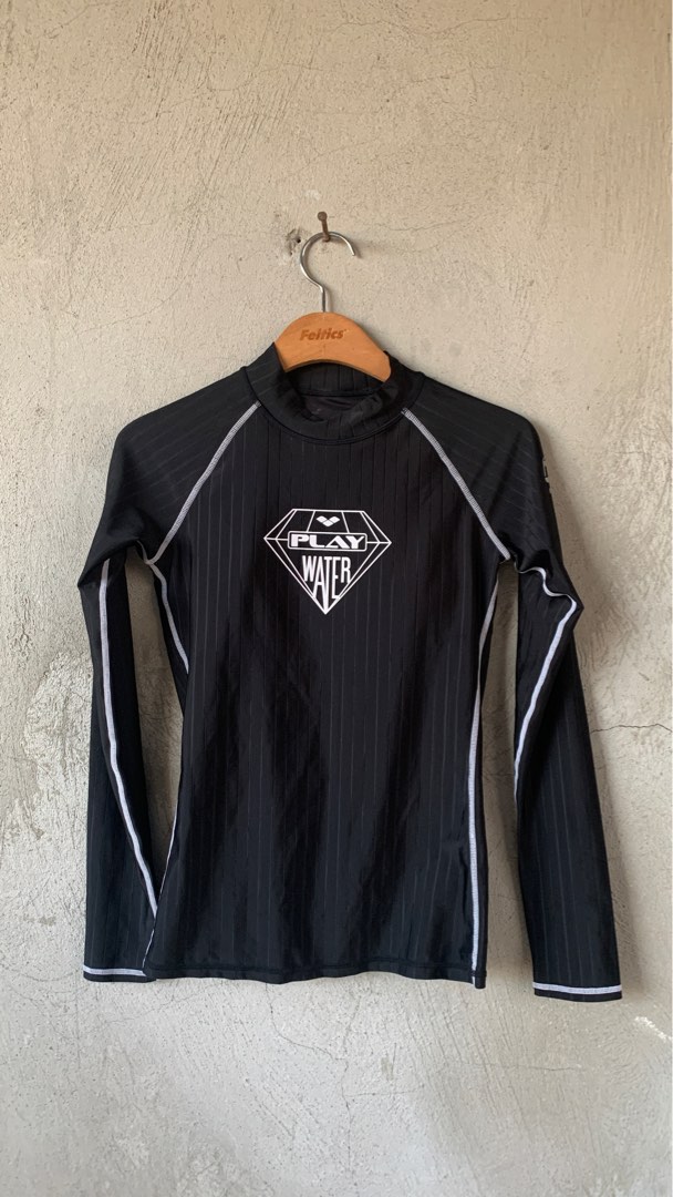 Arena padded rash guard, Women's Fashion, Swimwear, Rash guard on Carousell