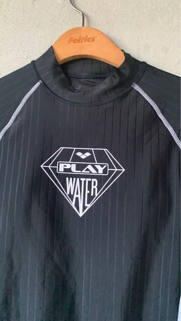Arena padded rash guard, Women's Fashion, Swimwear, Rash guard on Carousell