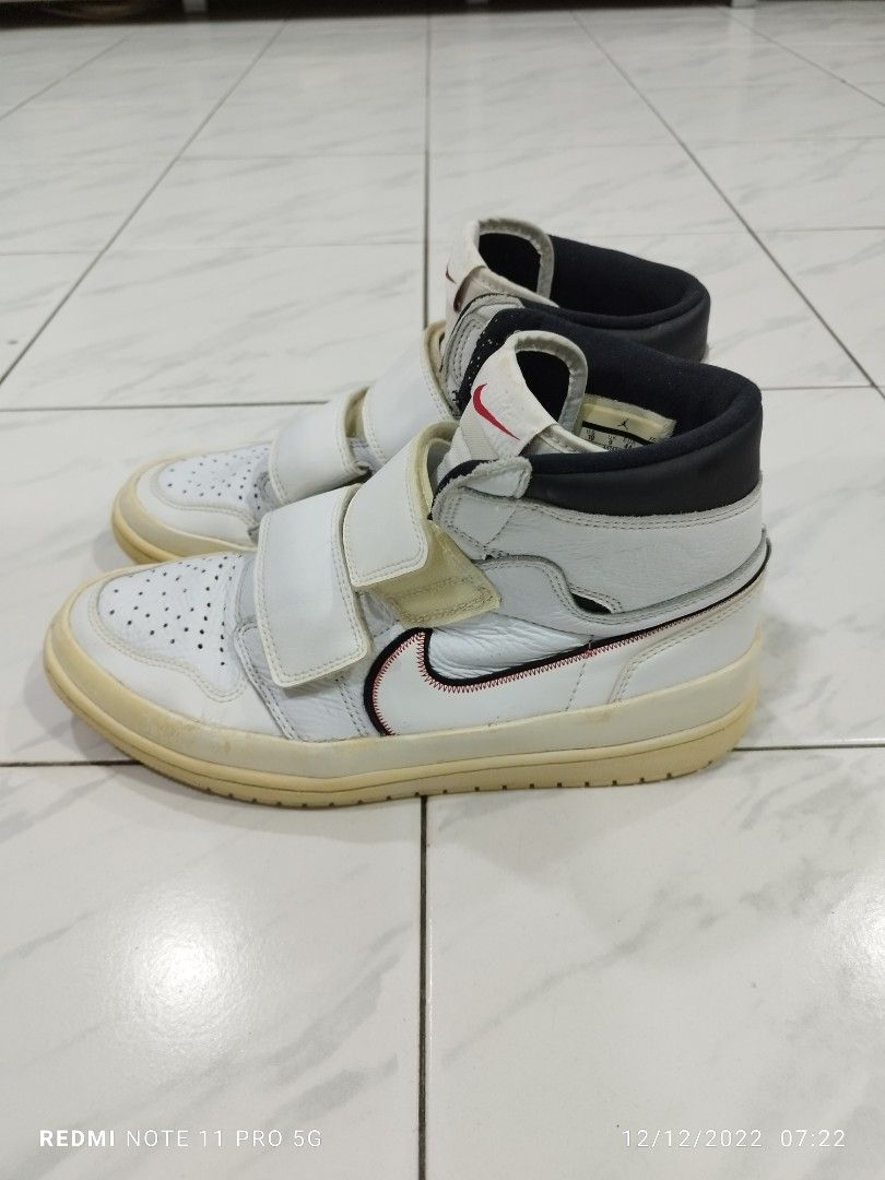 Authentic Air Jordan 1 Retro High Cut Nike Double Strap White UK9